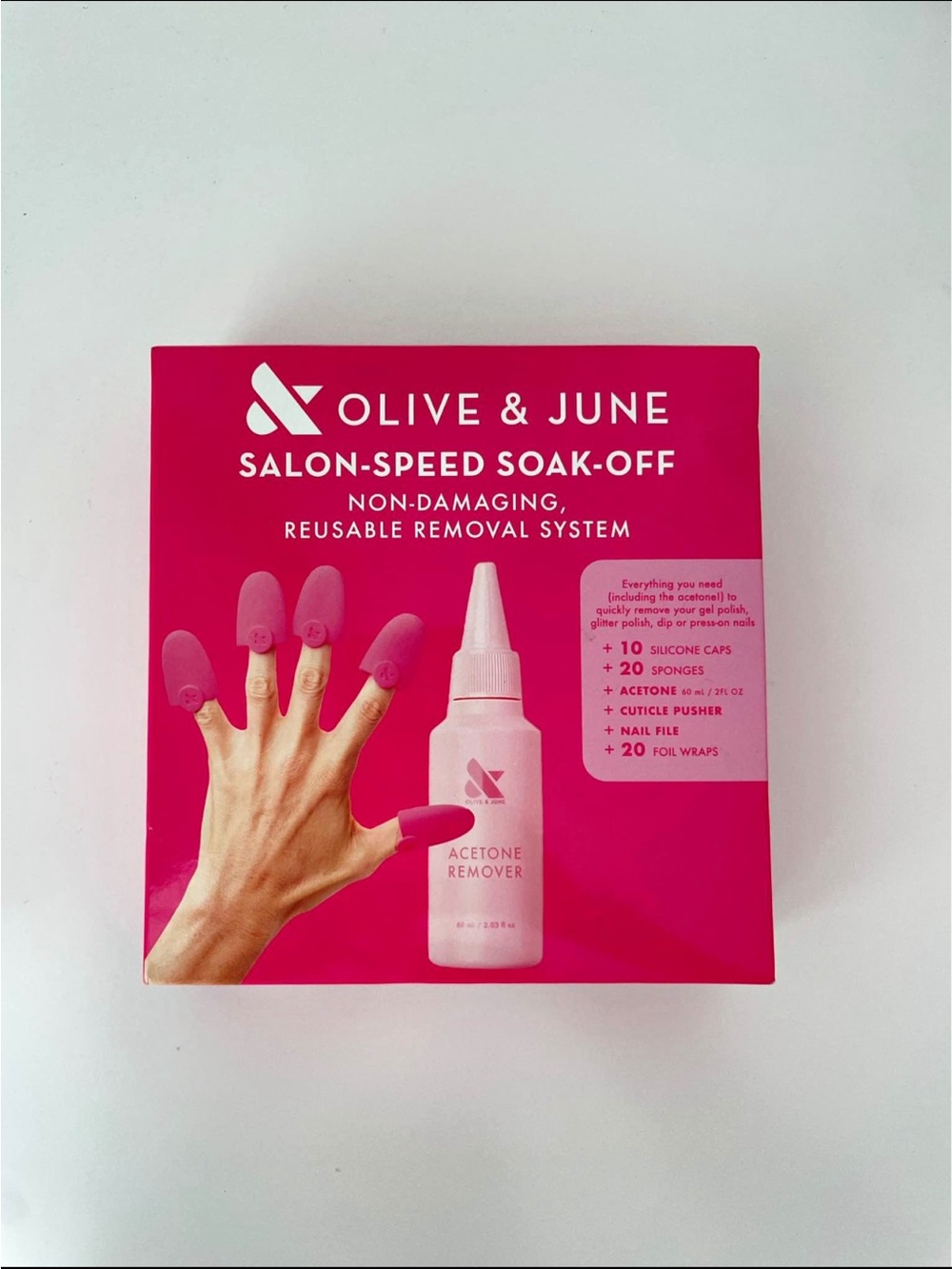 Salon-Speed Soak-Off Acetone Remover Kit - Pink